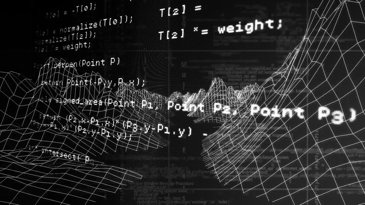 산의 디지털로 생성된 비디오