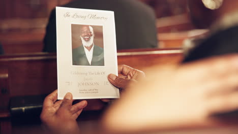 death, memory and person in church for a funeral