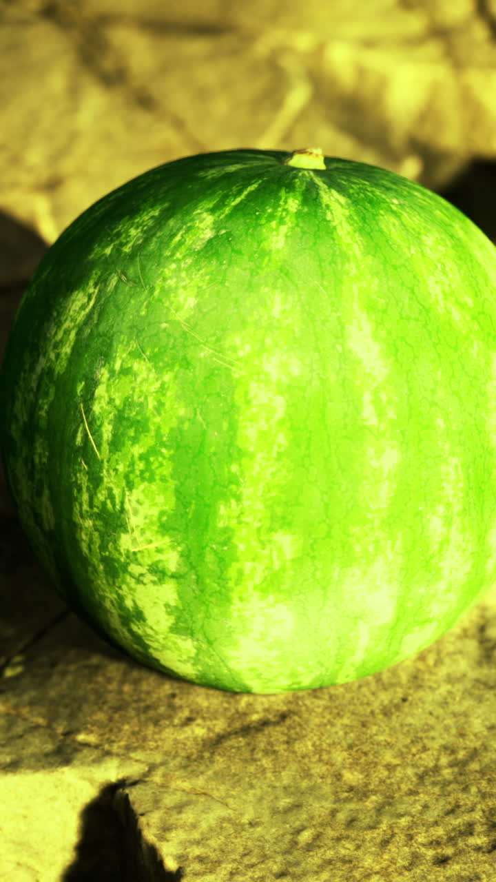 Sunlit macro image capturing watermelon and summer harvest energy