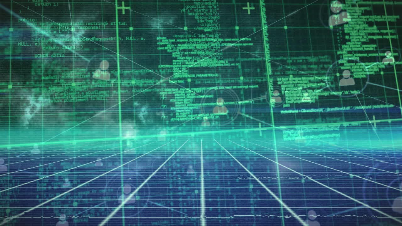 Animation of data processing with networks of connections