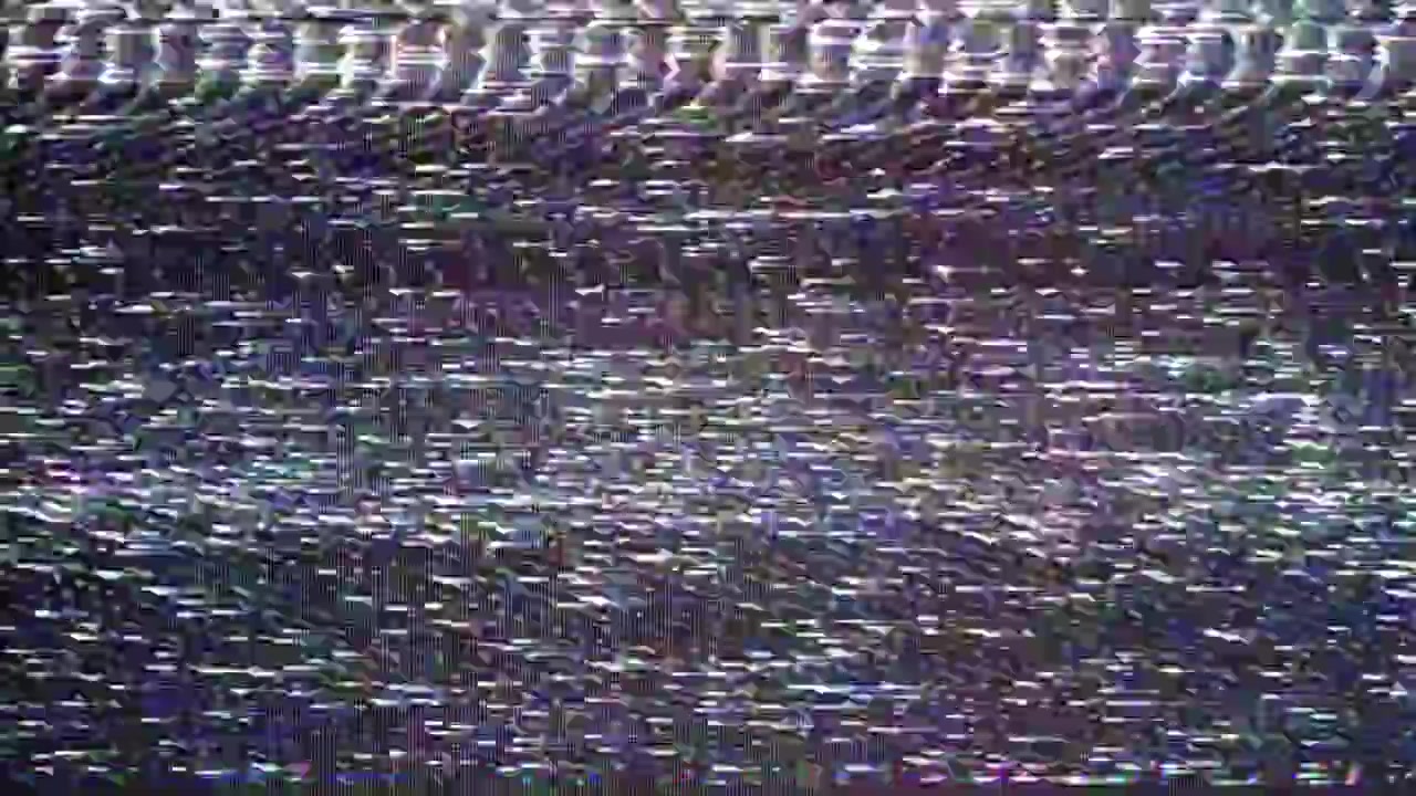 Flickering TV Static and White Noise Interference on Screen
