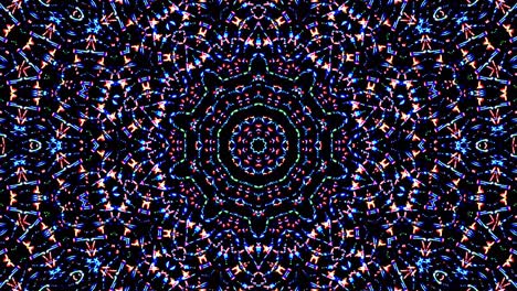 beautiful abstract kaleidoscope that shines, a radiant light that regulates the subtle movements