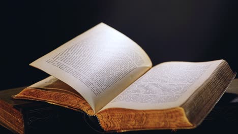 antique open book with architectural illustration