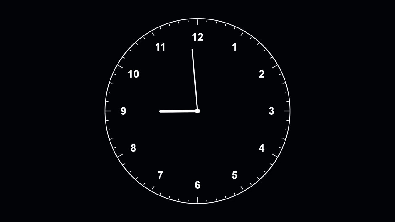 Analog Clock Face Showing Time Passing Rapidly