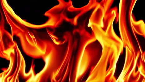 burning flames