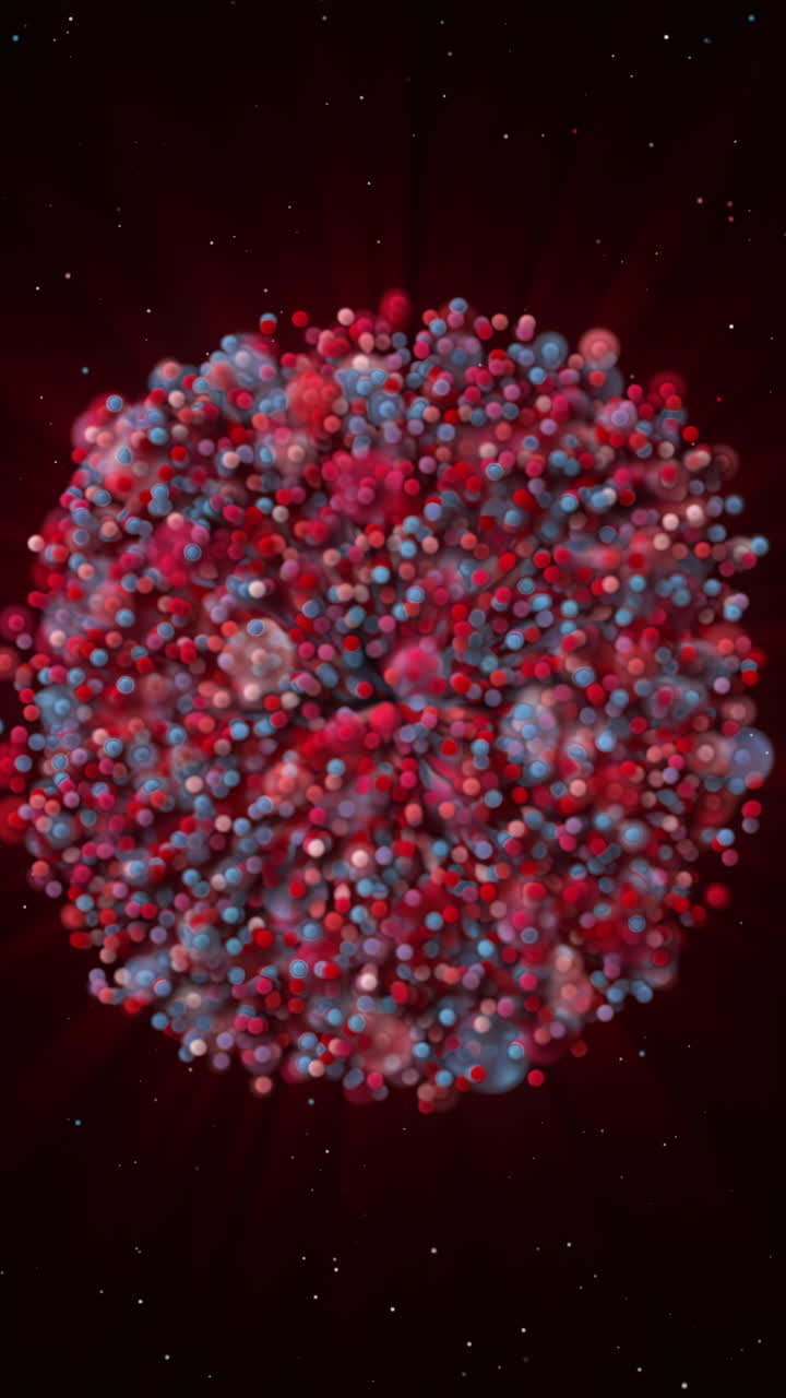 explosión de partículas abstractas de colores