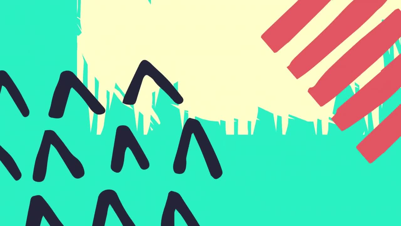 녹색 배경에 움직이는 추상적인 패턴의 애니메이션