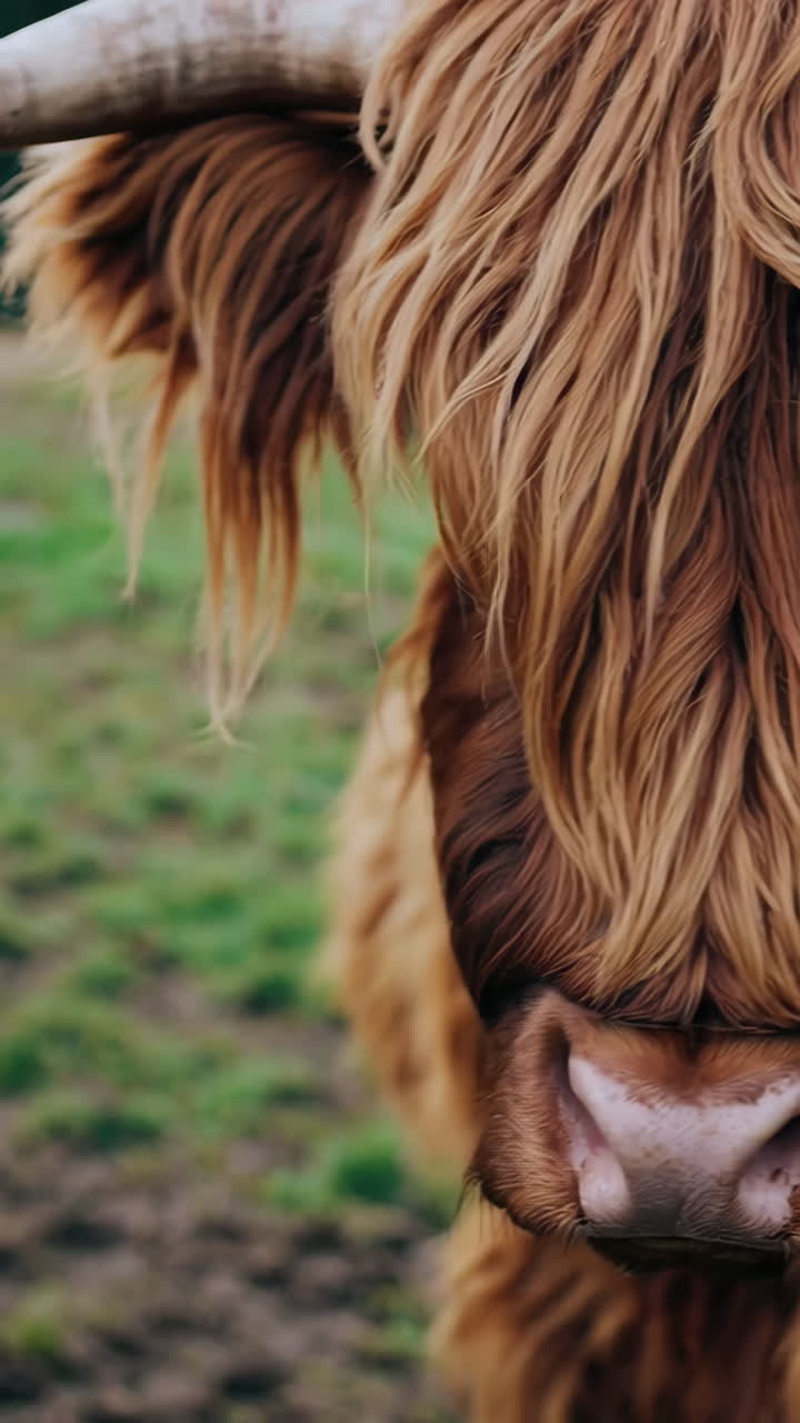 Close-up of a Shaggy Highland Cow