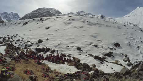 Hermosa-Vista-De-Las-Montañas-Del-Himalaya,-Montañas-Nevadas