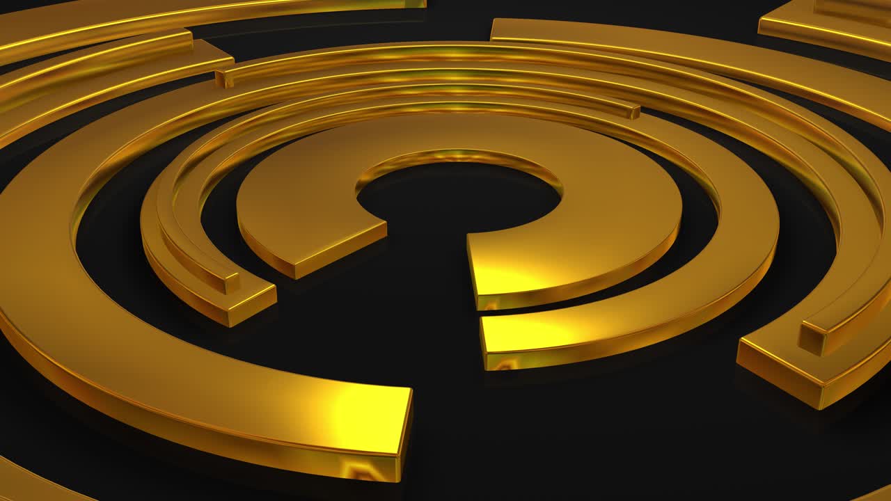 Golden Abstract Circular Design