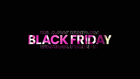 black friday graphic element with sleek bright pink textured text