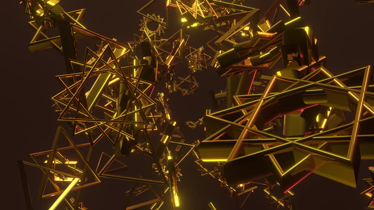 미래의 모양, 비행, 추상적인 물체의 애니메이션, 역동적인 기술 개념 배경.