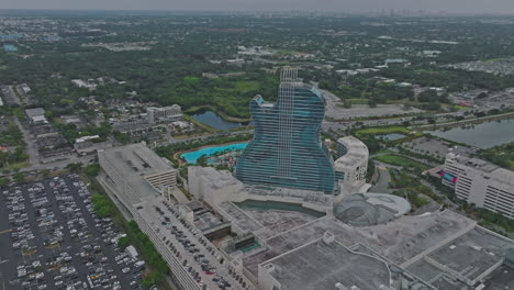 guitar hotel and casino with surrounding pool