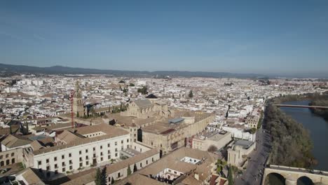 aerial view of mezquita (mosque-cathedral complex) in cordoba, spain