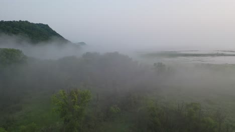 misty river valley landscape