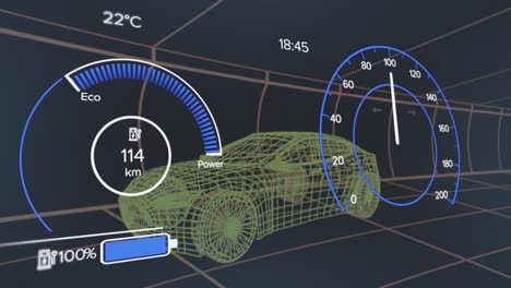 animation of scope scanning over school items on black background