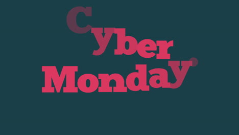 cyber monday text on blue modern gradient