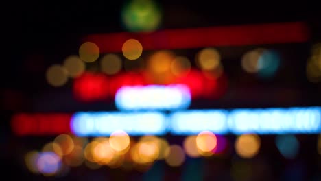 blurry view of night market. color blurred background : bokeh lighting in city night light blur bokeh , defocused background