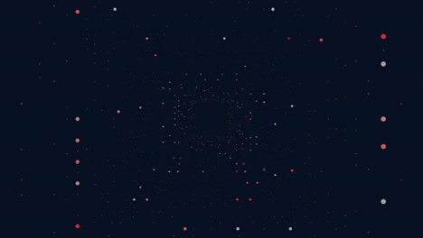 dynamic circle of red dots creates visually striking group formation