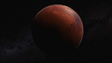 mars planet in space