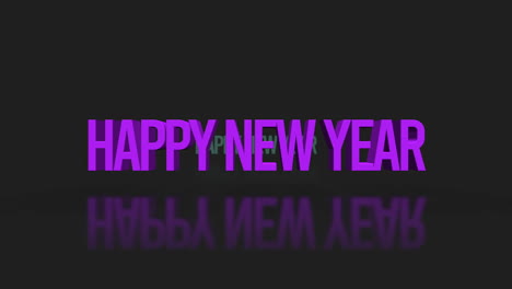 Rolling-Happy-New-Year-text-on-black-gradient