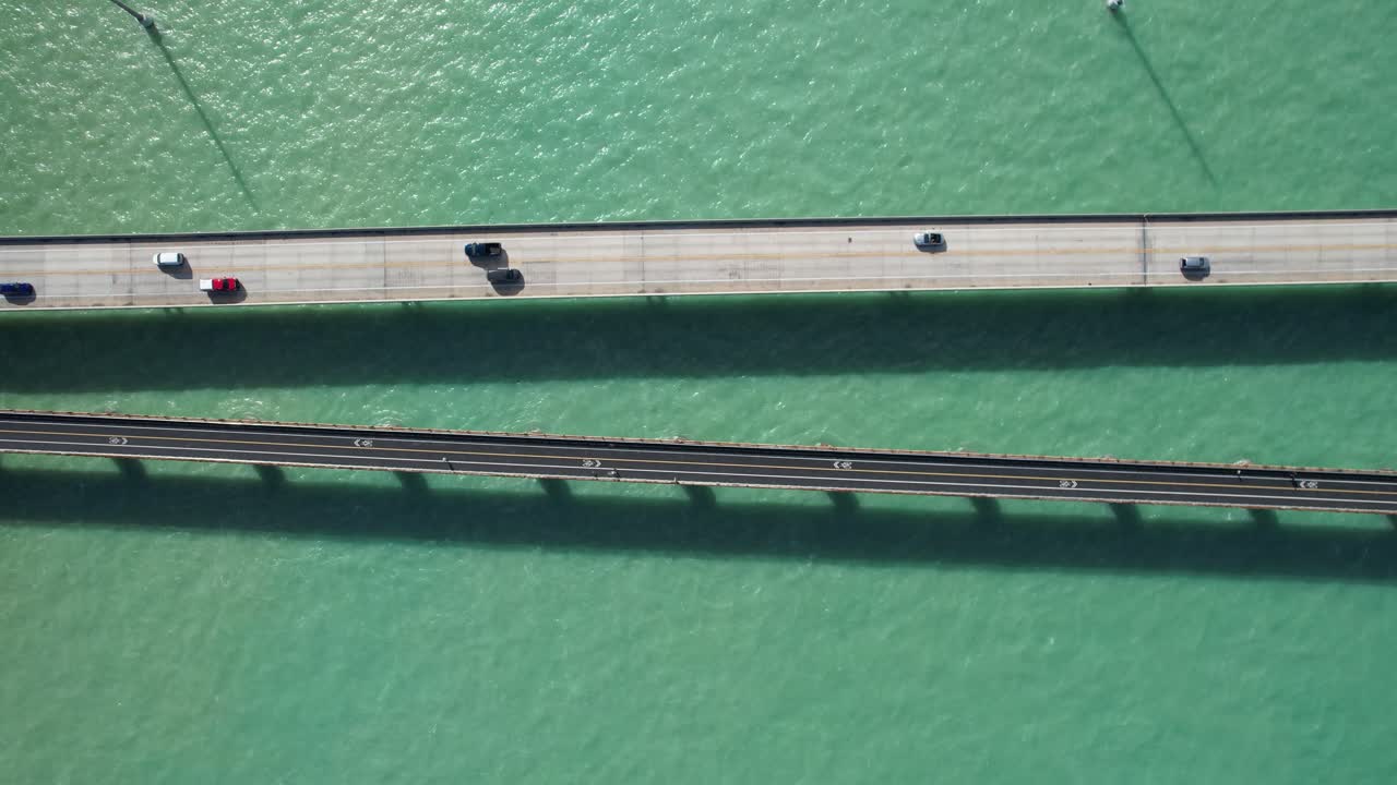 키웨스트 7마일 브리지 항공 영상 플로리다 미국