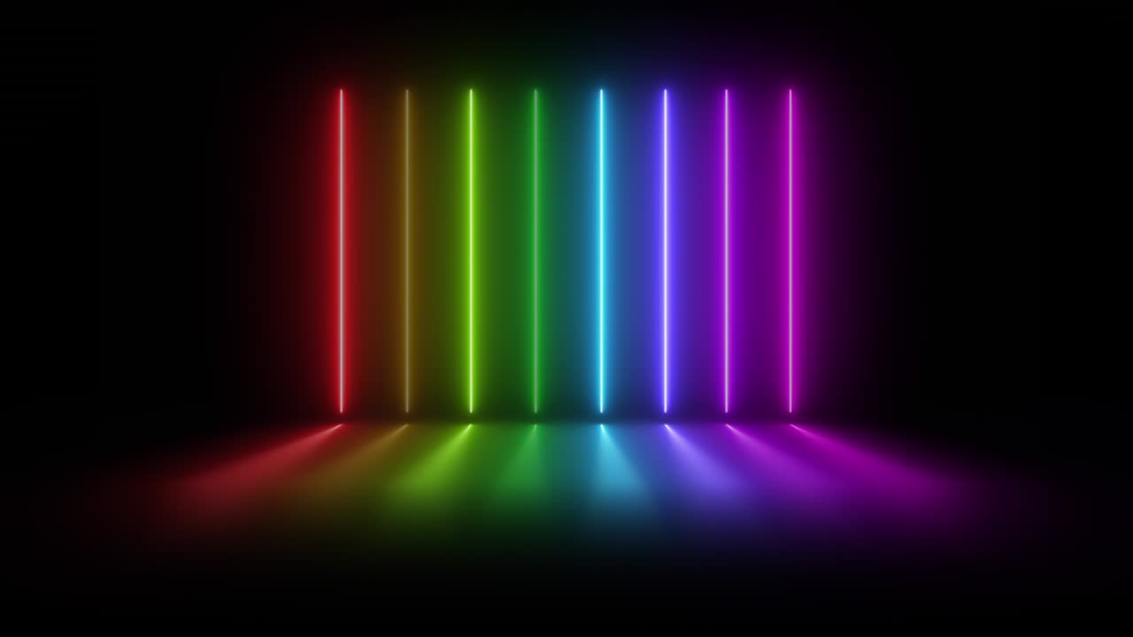 espectro de neón fondo eléctrico, animación de colores abstractos