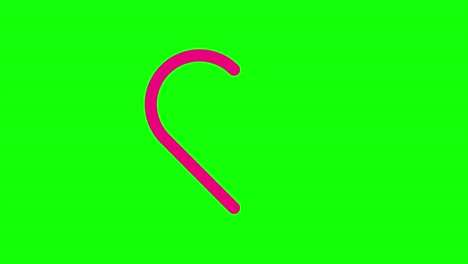 heart shape drawing animation (8 colors set, chroma key background)