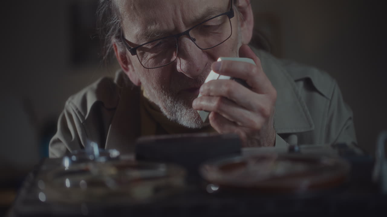 el espía escucha grabaciones discretas.