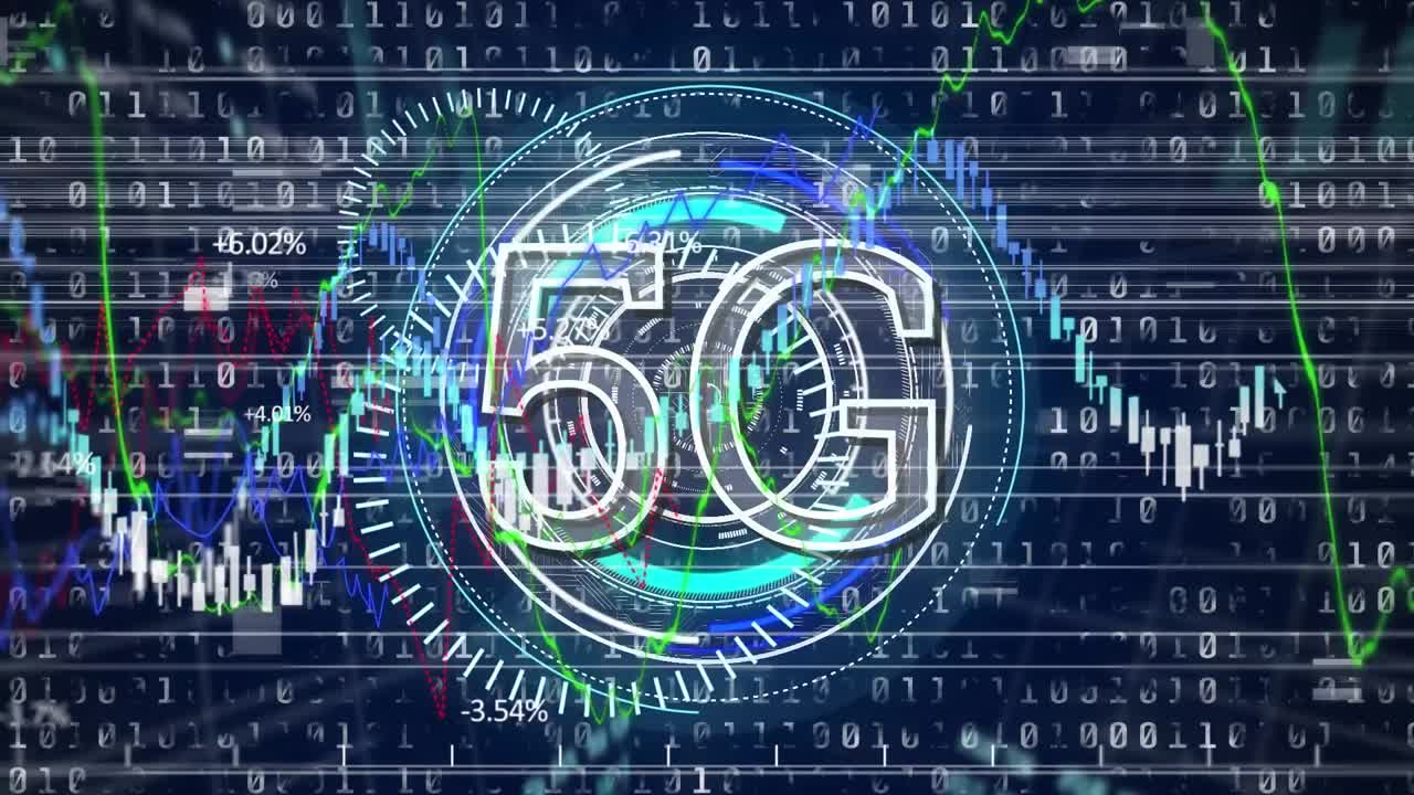 5g 텍스트에 대한 데이터 처리 애니메이션
