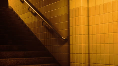 dark empty underground metro station