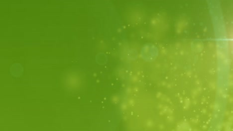 animación de luces amarillas sobre fondo verde