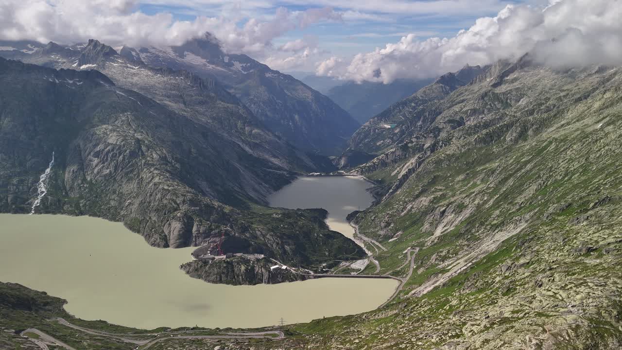 Totensee natural Lake Switzerland Grimsel Pass Swiss Alps valley mountains