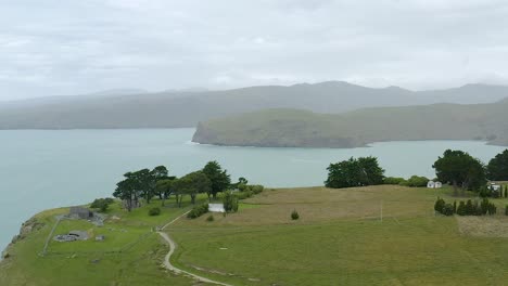 stunning aerial view of coastal landscape in new zealand
