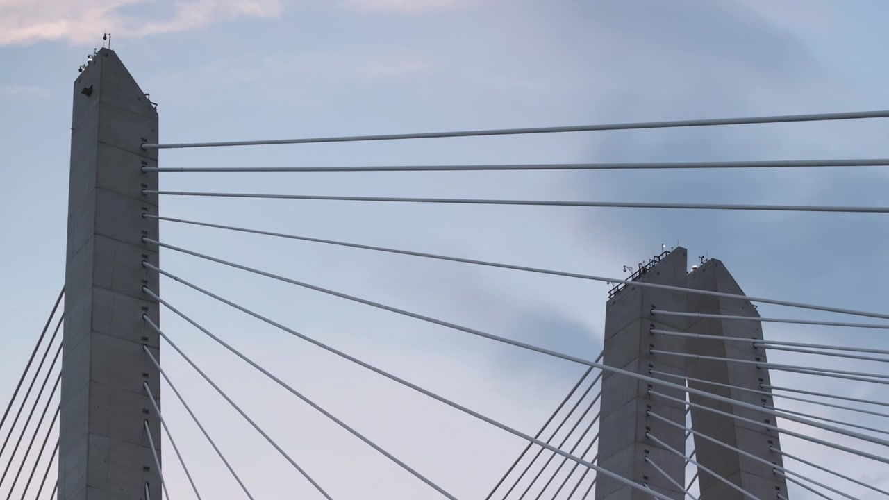 The Tappan Zee Bridge on an overcast day. Shot in Westchester County, New York.