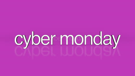 dynamic spin: rolling cyber monday typography on gradient