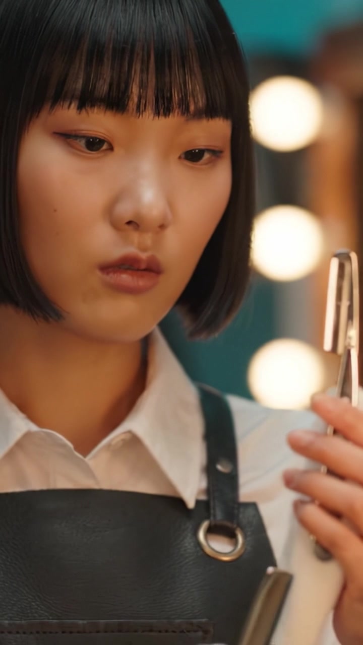 Focused on Precision: A Young Professional Carefully Inspects a Polished Tool, Highlighting the Importance of Attention to Detail in Craftsmanship