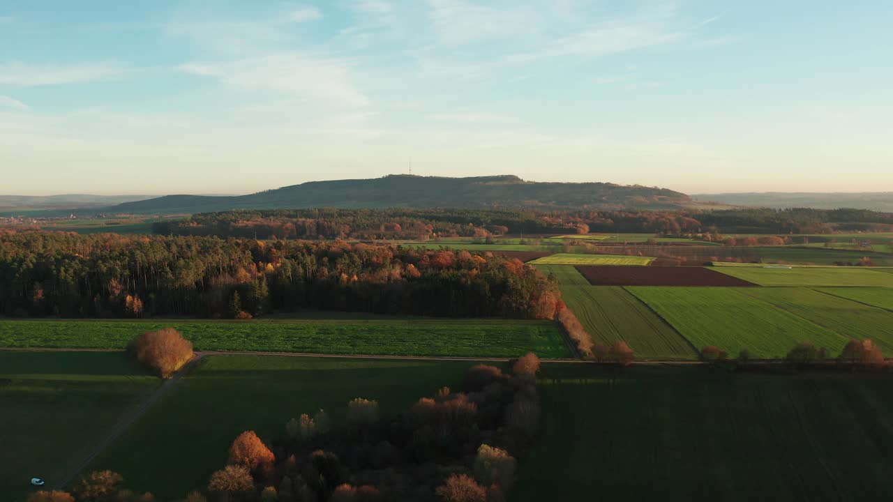 Aerial View of Autumn Landscape in Germany