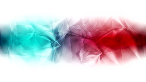 red and turquoise glossy polygonal video animation