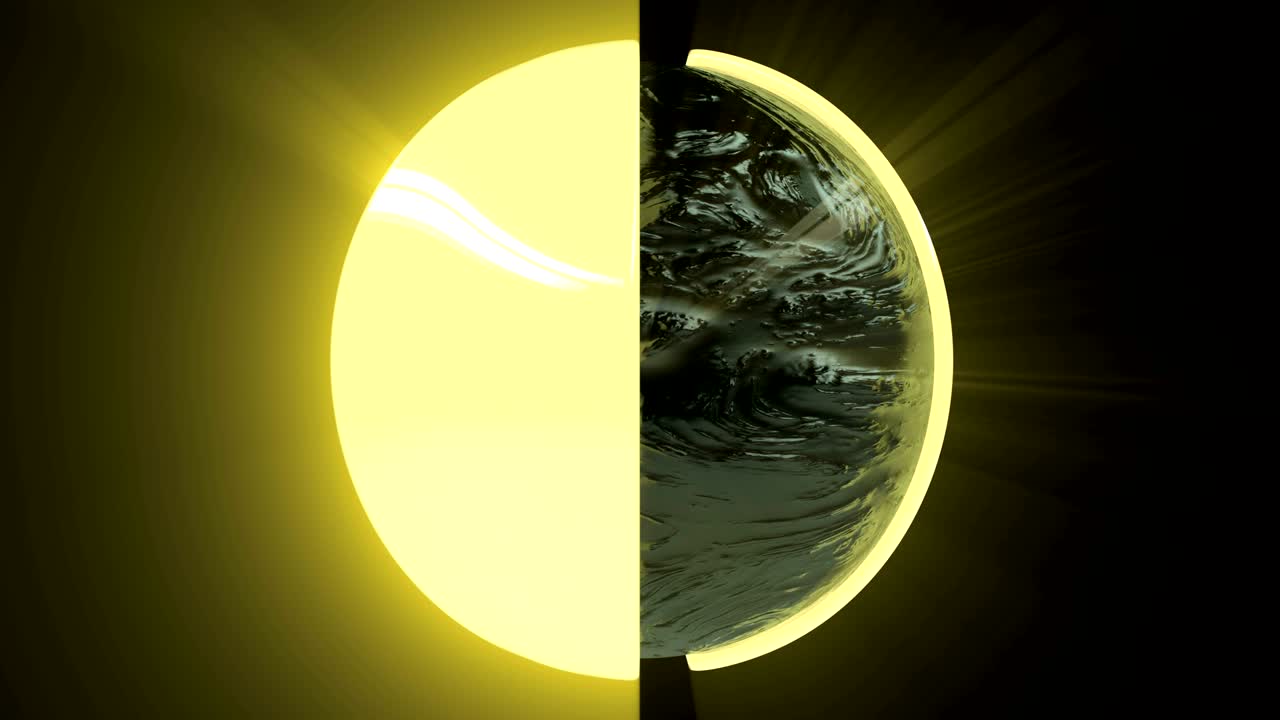 3d вращение футуристического неонового шара, покрытого лепестками с альфа-каналом.