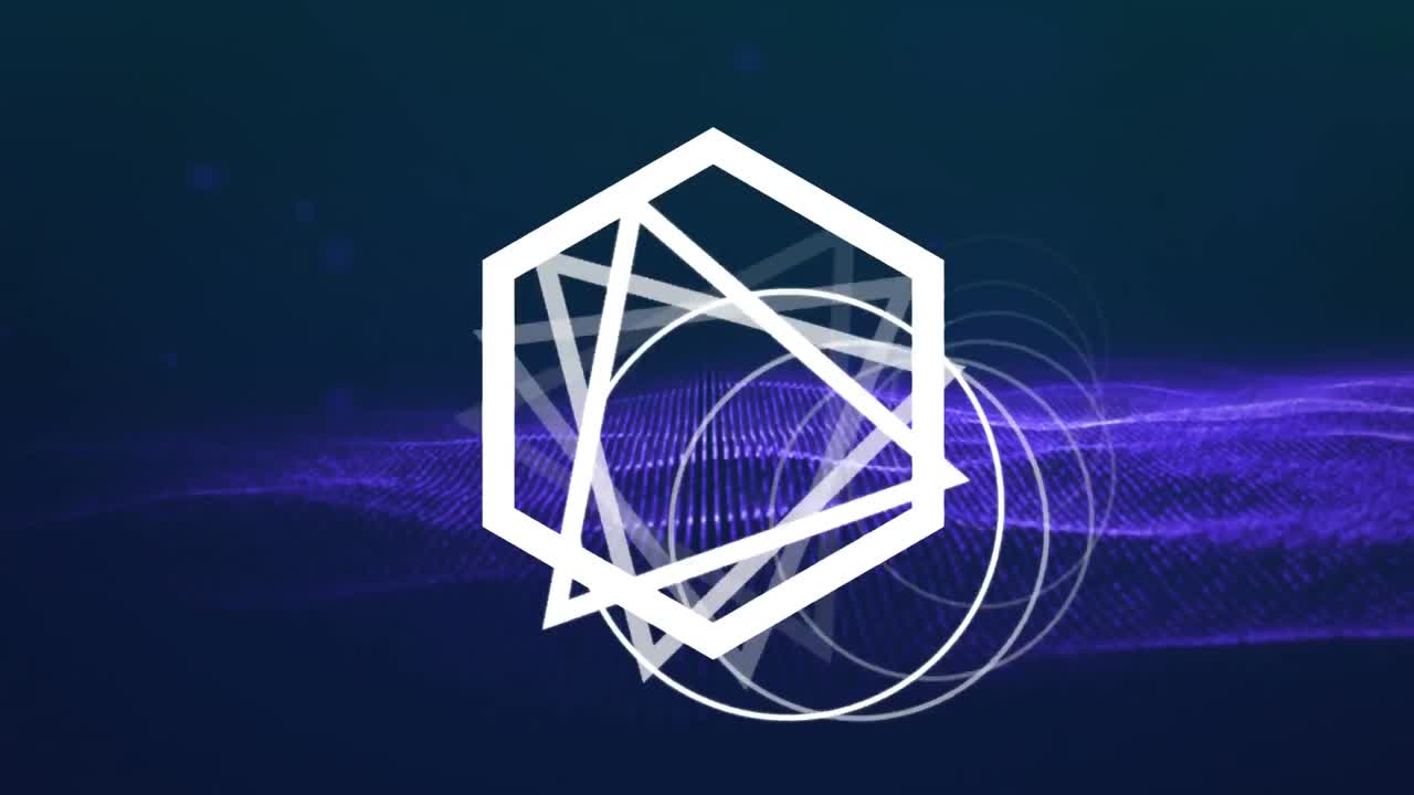 animación de una forma geométrica en movimiento