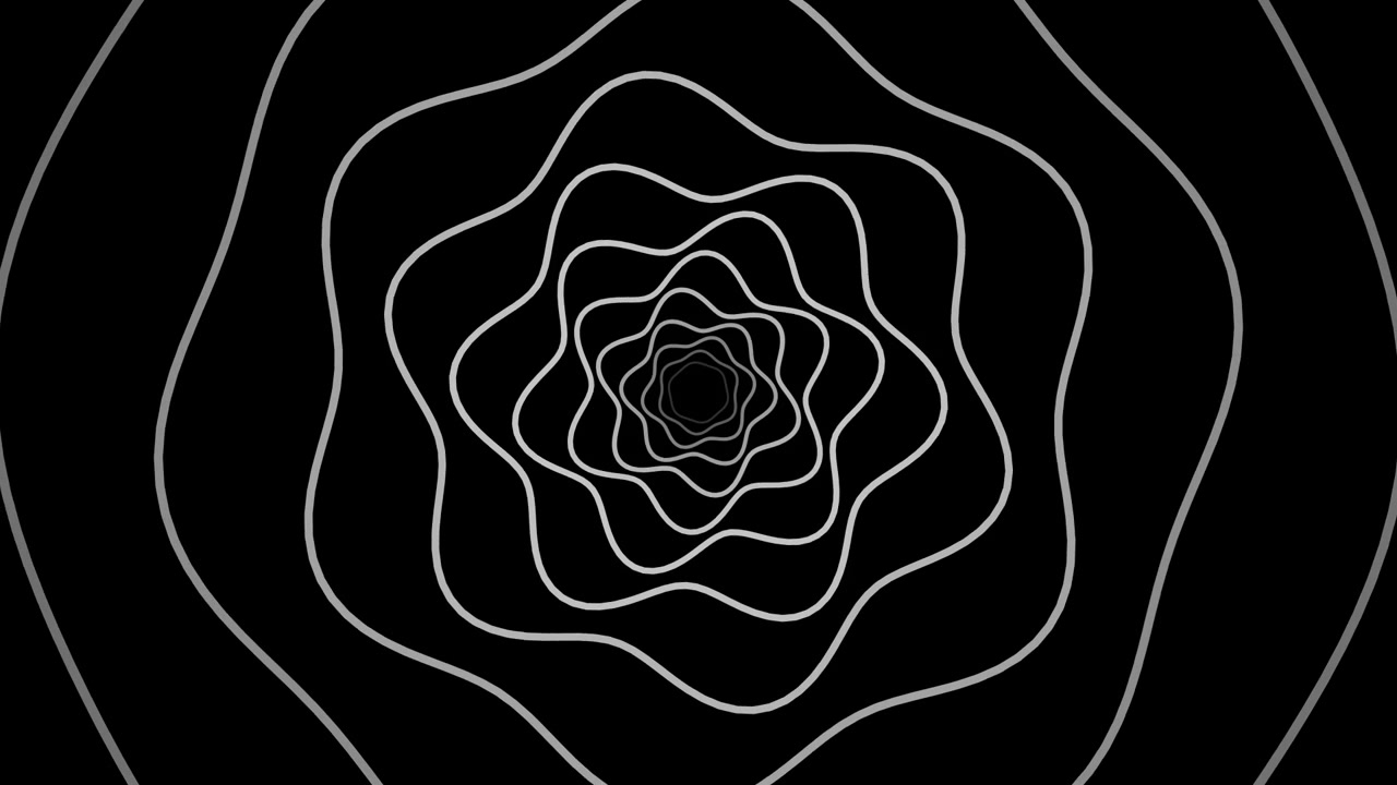 Abstract Animation of Pulsing Concentric Wavy Lines