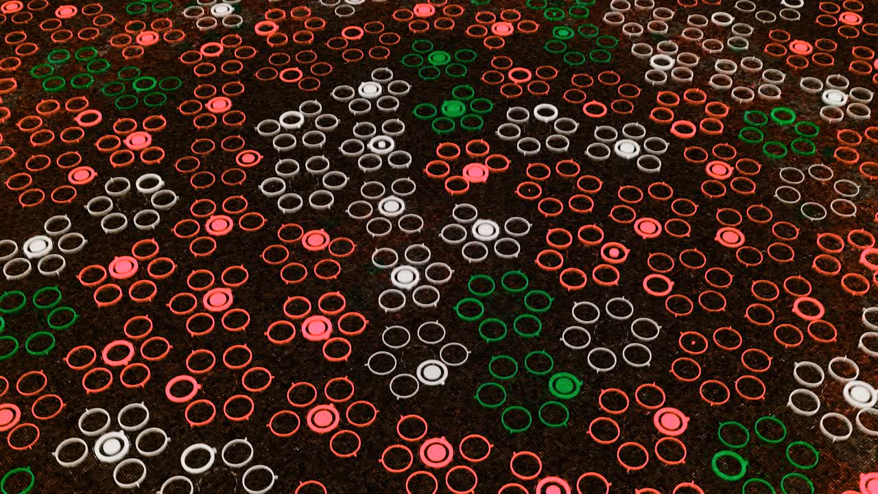 patrón geométrico colorido con círculos