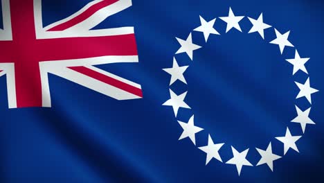 4k national animated sign of cook islands, animated cook islands flag, cook islands flag waving, the national flag of cook islands animated.