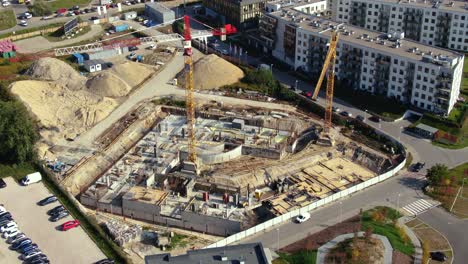 sitio de construcción de edificios altos