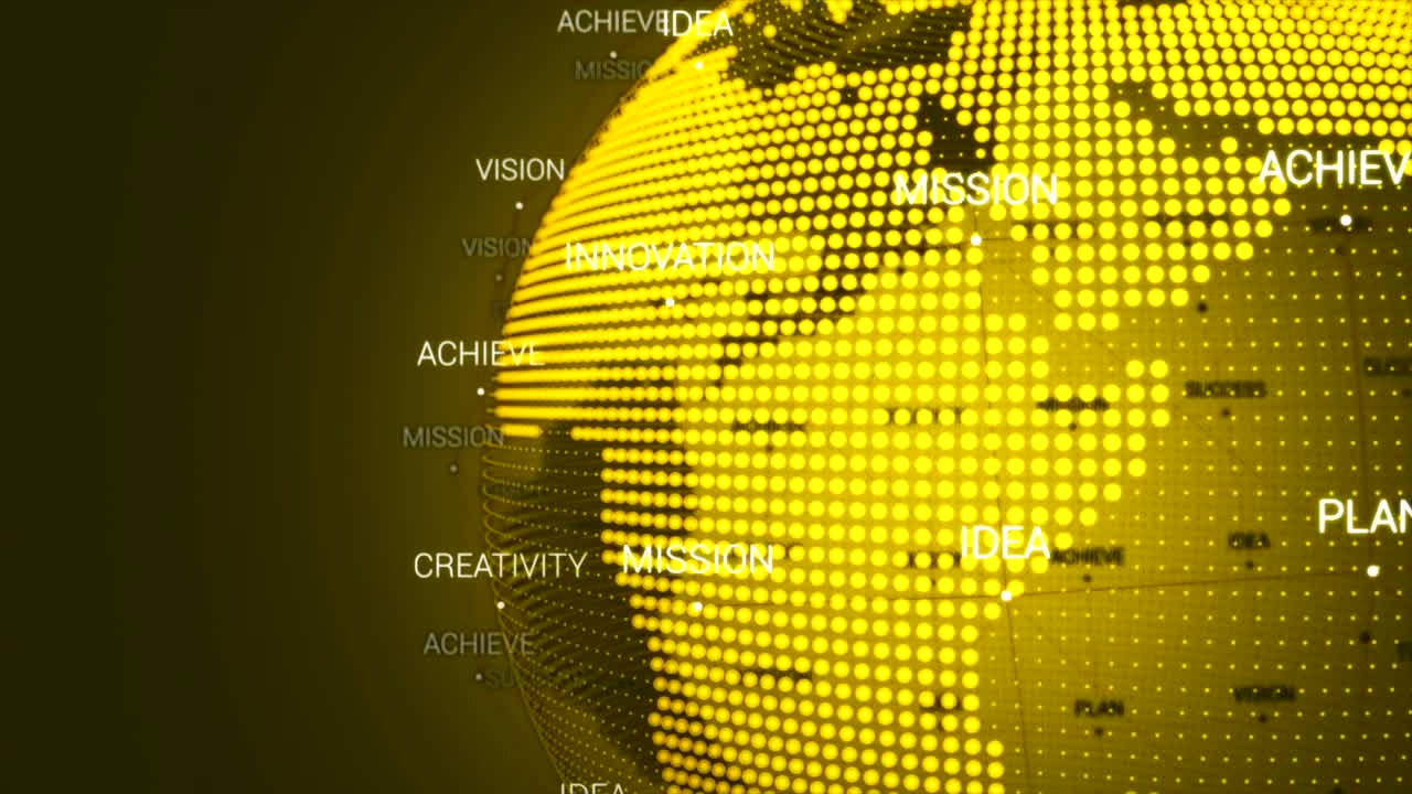 mundo del oro con palabras de negocios