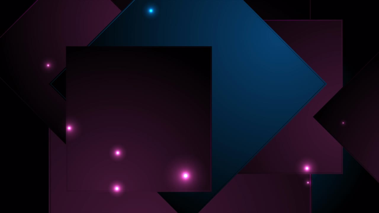 Abstract blue purple glowing shiny squares minimal motion background