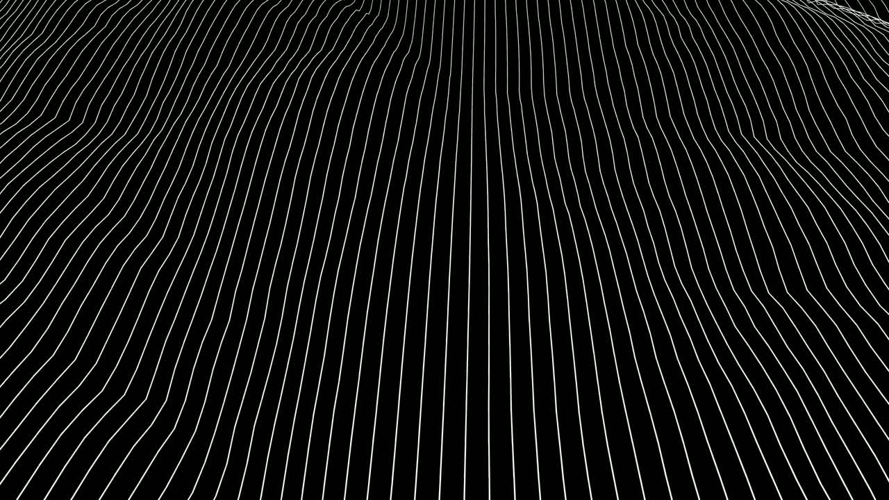 fondo de contorno ondulado blanco abstracto. línea seno en bucle patrón sin costuras. gráficos de movimiento simple 4k op art con canal alfa.