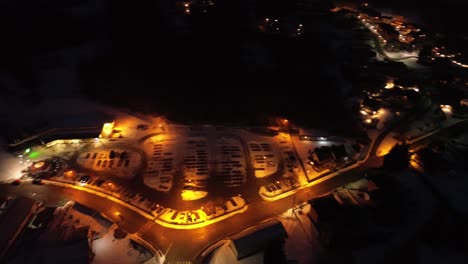 The roads are magical, but seen by a drone over the mountain with illuminated lights show the beauty of the night