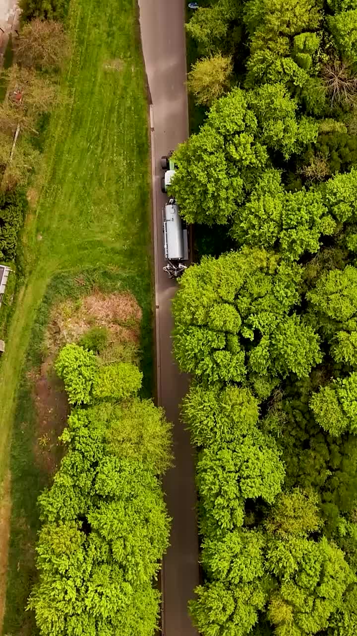 Aerial View of a Dutch Rural Village with Farmland and Houses